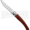 Opinel Knives Slim No. 8 Padouk Folding Knife - Stainless Steel -AKC Knife Shop opinel op00015 slim bubinga 8 large