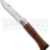 Opinel Knives No. 6 Walnut Folding Knife - Stainless Steel -AKC Knife Shop opinel op00982 walnut folder large