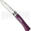 Opinel Knives No. 7 Beech Wood Plum Folding Knife - Stainless Steel -AKC Knife Shop opinel op01427 purple large