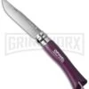 Opinel Knives Trekking No 7 Plum Folding Knife - Stainless Steel -AKC Knife Shop opinel op01444 cm large