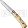 Opinel Knives Nature Leaves No. 7 Beech Wood Folding Knife - Stainless Steel -AKC Knife Shop opinel op01551 cm large