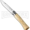 Opinel Knives Nature Wave No. 7 Beech Wood Folding Knife - Stainless Steel -AKC Knife Shop opinel op01552 cm large