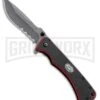 Outdoor Edge Divide 3.5" Black G-10 Frame Lock Knife - Black Stonewash Serr -AKC Knife Shop outdoor edge divide black g 10 fl black sw serr BP 28212 jr large