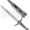 Rite-Edge Medieval Lord's Dagger Black Aluminum Fixed Blade Knife - Satin Plain -AKC Knife Shop rite edge medieval lords dagger satin BP 20313 jr large