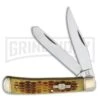 Rough Rider Caballo Trapper Amber Jigged Bone Pocket Knife -AKC Knife Shop rough rider caballo trapper amber jigged bone BP 26488 jr large