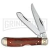 Rough Rider Black Cherry Mini Trapper Smooth Red Bone Pocket Knife -AKC Knife Shop rough rider mini trapper black cherry red bone BP 25851 jr large