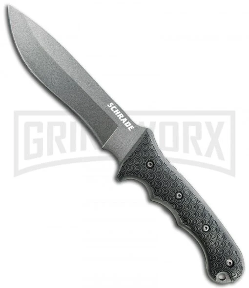 Schrade Extreme Survival SCHF9 Fixed Blade Knife - Black Plain -AKC Knife Shop schrade fixed schf9 large