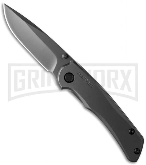 Schrade Titanium Coated Frame Lock Folding Knife - Gray Plain -AKC Knife Shop schrade folder sch311 cm large