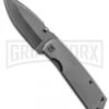 Schrade SCH303 Tactical Drop Point Folding Knife - Gray Plain -AKC Knife Shop schrade frame sch303 large