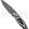 Schrade Layered Gunmetal Gray Folding Knife - Gray Plain -AKC Knife Shop schrade layered linerlock SCH224 BHQ 61937 dl large