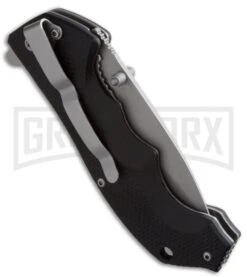 Schrade Black G-10 Folding Knife - Bead Blast Plain -AKC Knife Shop schrade sch109 side large