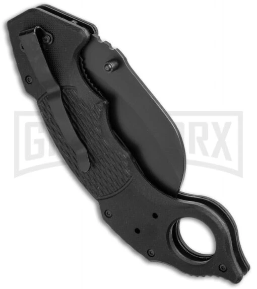 Schrade Karambit Black G-10 Folding Knife - Black Plain -AKC Knife Shop schrade sch110 side large