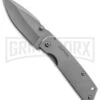 Schrade SCH303M Mini Tactical Drop Point Folding Knife - Gray Plain -AKC Knife Shop schrade sch303m large