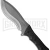 Schrade Large Black TPE Fixed Blade Knife - Titanium Plain -AKC Knife Shop schrade schf28 large