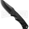 Schrade SCHF32 Black Rubber Fixed Blade Knife - Black Plain -AKC Knife Shop schrade schf32 jm large