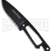 Schrade Extreme Survival SCHF5SN Neck Knife - Black Serr -AKC Knife Shop schrade schf5sn serr fixed large