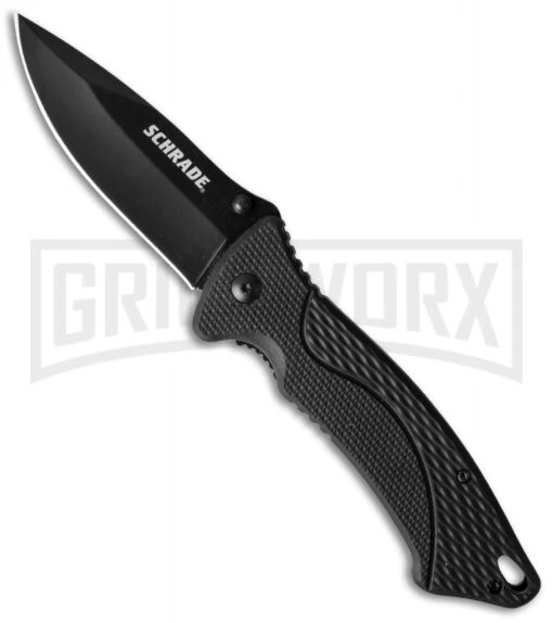 Schrade Fixed Blade/Folding Knife Gift Pack - Black -AKC Knife Shop schrade two folder cm large