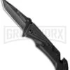 Smith & Wesson Extreme Ops CK405 Black Folding Knife - Tanto Black Plain -AKC Knife Shop smith and wesson ck405 jm large