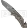 Smith & Wesson M&P Off Road Rescue Gray Tanto Liner Lock Knife - Gray Plain -AKC Knife Shop smith and wesson mp rescue ll tanto gray alum gray GX 31288 jr large