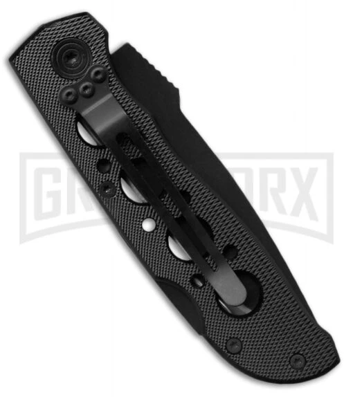 Smith & Wesson Extreme Ops CK105BKEU Black Folding Knife - Black Plain -AKC Knife Shop smith wesson ck105bkeu back large