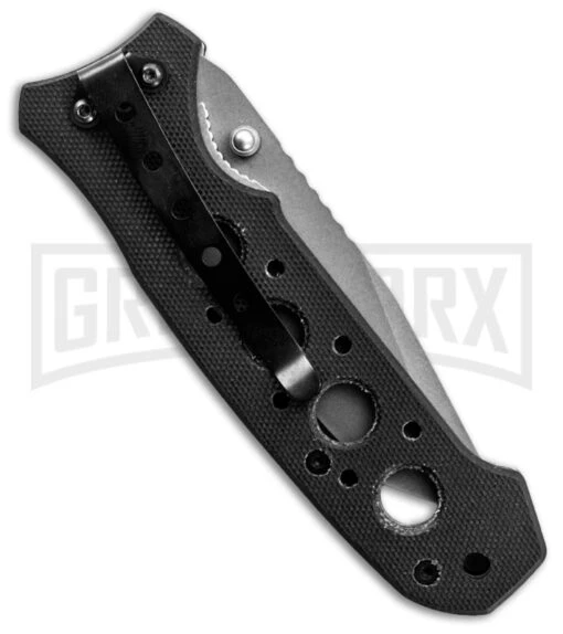 Smith & Wesson Extreme OPS Tanto Folding Knife G-10 - Stonewash Plain -AKC Knife Shop smith wesson ck13t back large