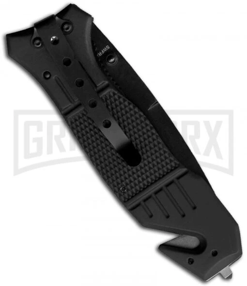 Smith & Wesson First Response SWFR2S Folding Knife - Black Serr -AKC Knife Shop smith wesson clip swfr2s back 2 large