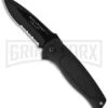 Smith & Wesson Mini SWAT Manual Folding Knife - Black Serr -AKC Knife Shop smith wesson sw3001b tactical serr swat large