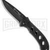 Smith & Wesson Oasis Small Black Folding Knife - Black Plain -AKC Knife Shop smith weston sw421 cm large