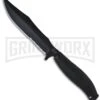 SOG Aura Seal Bowie Fixed Blade Knife - Black Plain -AKC Knife Shop sog aura seal au 03 large