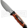 SOG Knives Bladelight Hunt Orange Fixed Blade Knife - Satin Plain -AKC Knife Shop sog bladelight hunt blt20l cp large