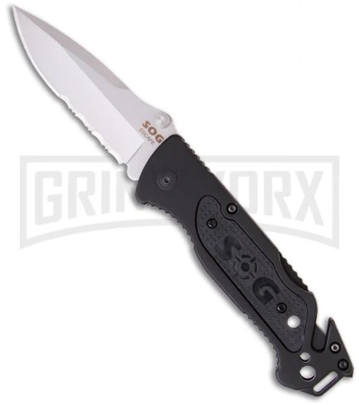 SOG Escape Folding Knife FF-24 (3.4" Serr) -AKC Knife Shop sog escape ff 24 large