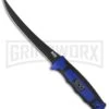 SOG Fillet 7.5" Fixed Blade Knife - Black Plain -AKC Knife Shop sog fixed fillet 7 half fishing flt32k jm large