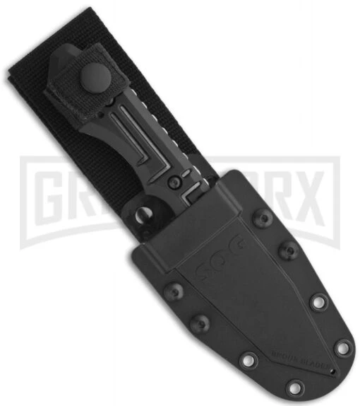 SOG Growl Fixed Blade Knife - Satin Plain -AKC Knife Shop sog growl fixed satin plain jb02k sheath large