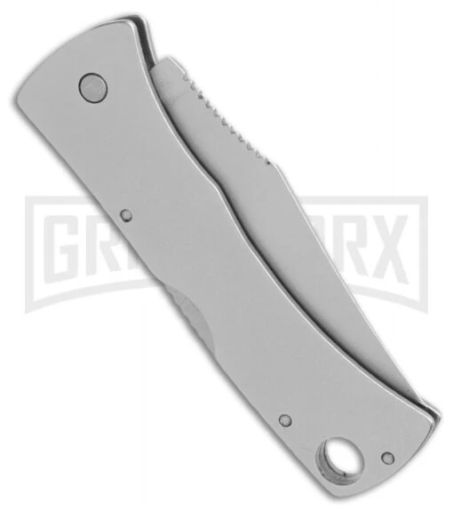 SOG Micron 2.0 Folding Knife - Bead Blast Plain -AKC Knife Shop sog micron 2 silver ff93 side large