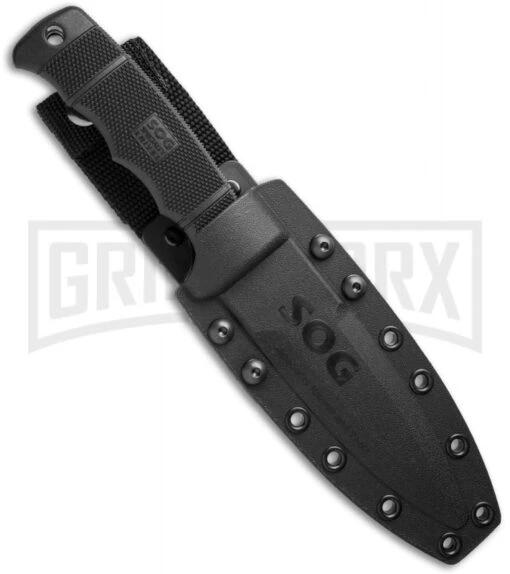 SOG Ops Fixed Blade Knife - Satin Plain -AKC Knife Shop sog ops fixed blade satin m40k cp sheath large