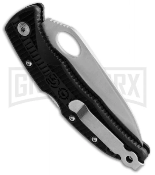 SOG SOGzilla Small Folding Knife - Satin Serr -AKC Knife Shop sog sogzilla small sp 02 black serrated side large