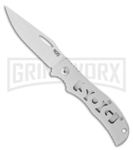 SOG SlipTron Pocket Knife STR01 (3" Plain) -AKC Knife Shop sog str01 cp sliptron satin large