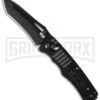 SOG Targa TG1002 Black Tanto Folding Knife - Black Plain -AKC Knife Shop sog targa black tg1002 bx cm large