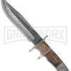 Tallen Damascus Bowie #2 Fixed Blade Knife - Damascus Plain -AKC Knife Shop tallen damascus fixed bowie 2 large