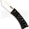 Talonz 2 Ceramic Neck Knife Black Cord Fixed Blade Knife - Tanto White Plain -AKC Knife Shop talonz 2 large