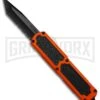 Titan Orange D/A OTF Automatic Knife - Tanto Black Serr -AKC Knife Shop titan orange tanto black serr BP 18429 er large