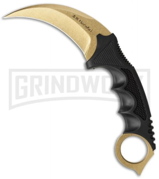 United Cutlery Honshu Ninja Karambit Knife - Gold Plain -AKC Knife Shop united cutlery honshu kerambit uc3131 cm large