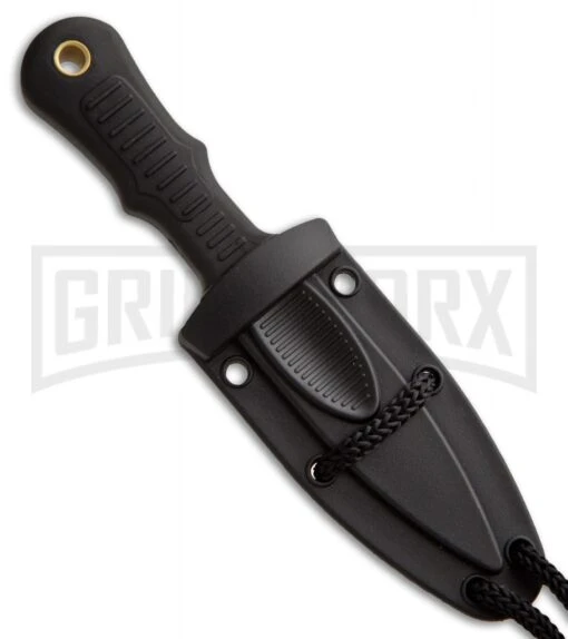 United Cutlery Sub Commander Black Mini Boot Knife - Black Plain -AKC Knife Shop united cutlery sub commander fixed serrated black uc2724 large