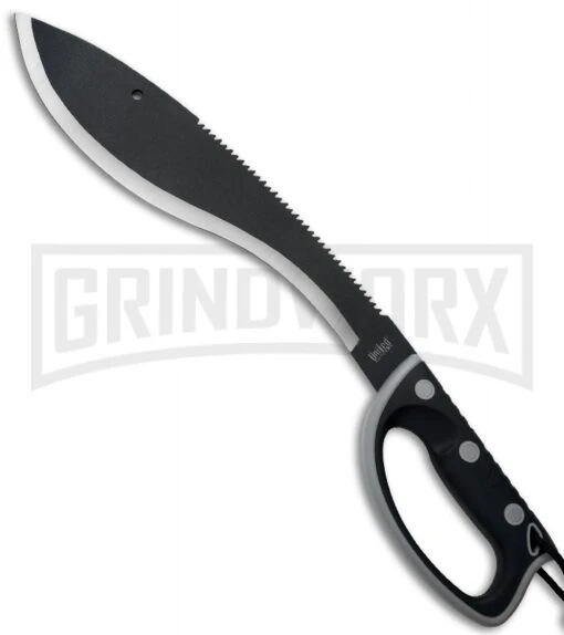 United Cutlery 21" Colombian Sawback Kukri Machete - Black Plain -AKC Knife Shop united cutlery uc2778 large