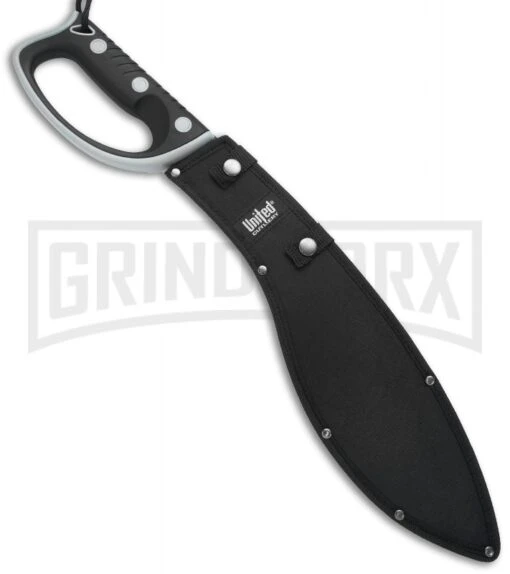 United Cutlery 21" Colombian Sawback Kukri Machete - Black Plain -AKC Knife Shop united cutlery uc2778 sheath large