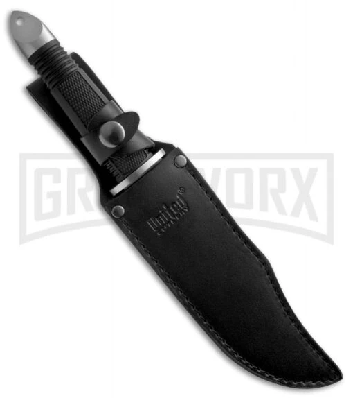 United Cutlery Honshu Combat Fighter Fixed Blade Knife - Satin Plain -AKC Knife Shop united cutlery uc2845 honshu combat fighter sheath large