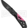 Utica Cutlery Crush Air Black/Pink Aluminum Manual Folding Knife - Black Plain -AKC Knife Shop utica cutlery crush air black pink alum black BP 29862 jr large