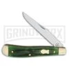 Utica Cutlery Sheriff Slimline Trapper Green Jigged Bone Pocket Knife -AKC Knife Shop utica cutlery sherriff slimline trapper green jigged bone BP 29902 jr large